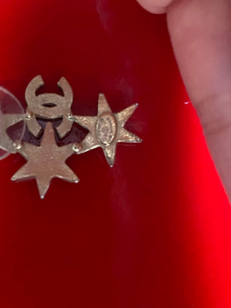 星形ストーン付きシルバーピアス(片耳用)