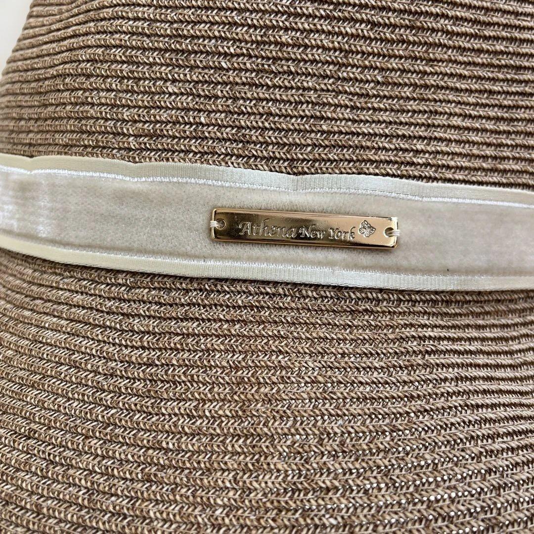 Athena New York アシーナ　リボン付き麦わら帽子