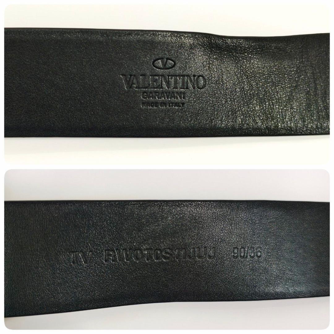 最終値下げ【美品】VALENTINO Vロゴ シグネチャーベルト ブラック