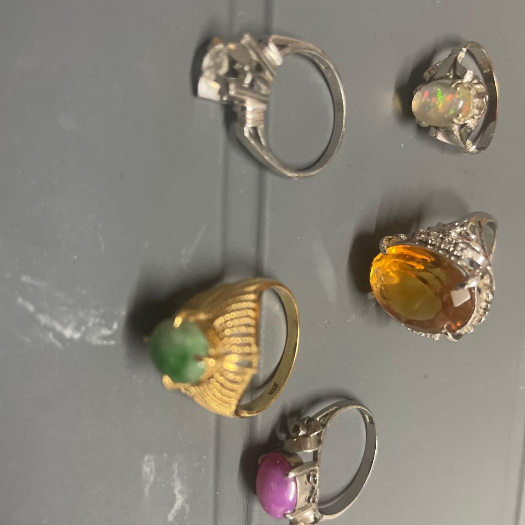 ヴィンテージ風宝石付きリングセット