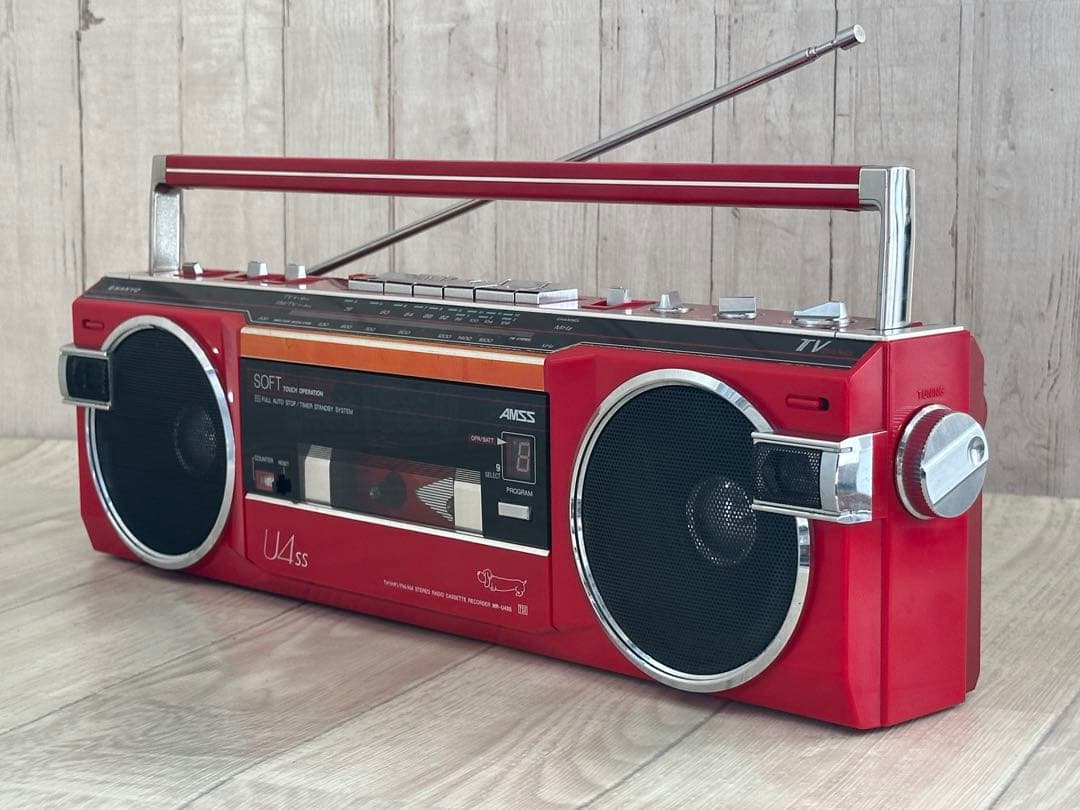 【動作品】ラジカセ SANYO MR-U4SS 当時物ラジオFM/AM