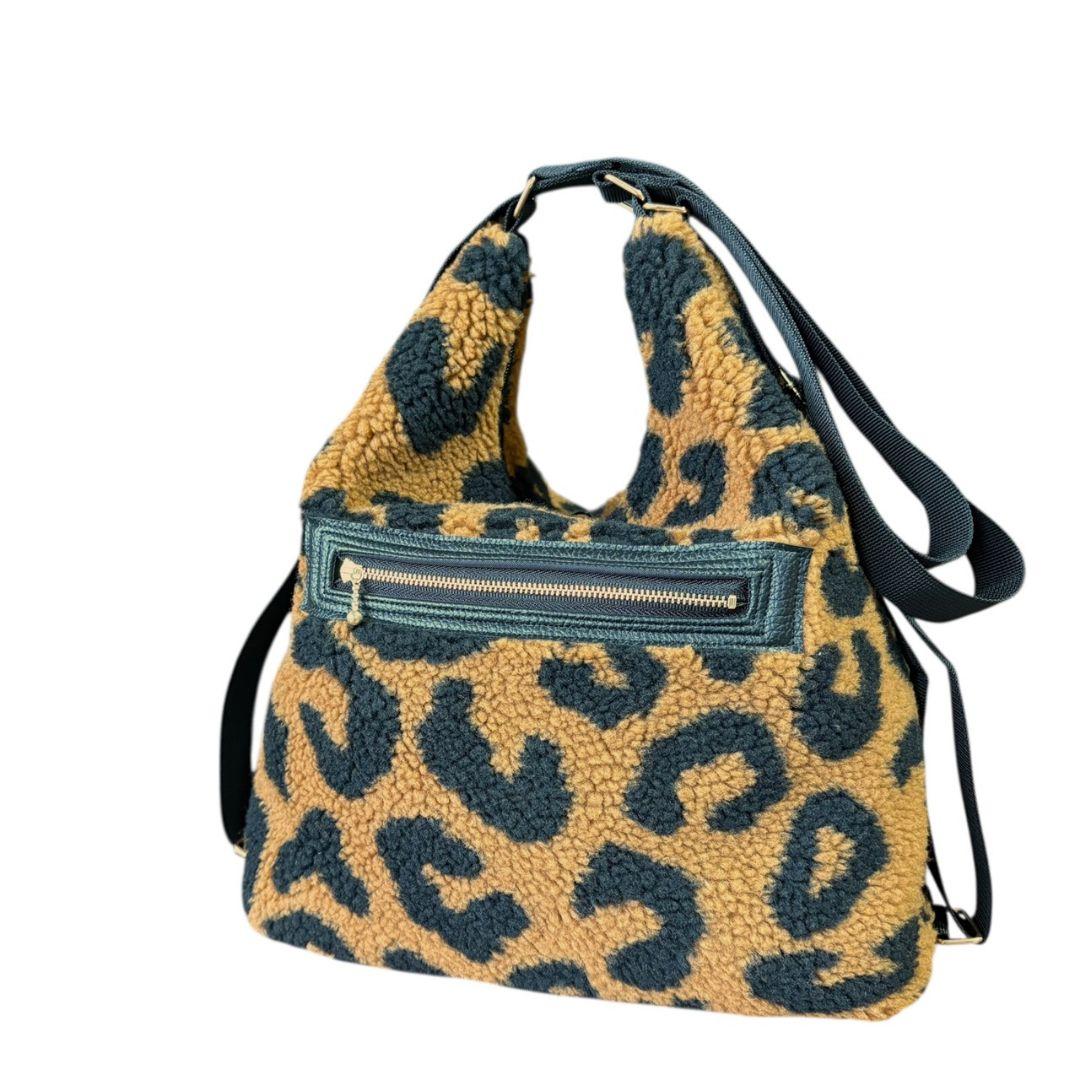 Mサイズ／3way bag／ブラウンレオパボア