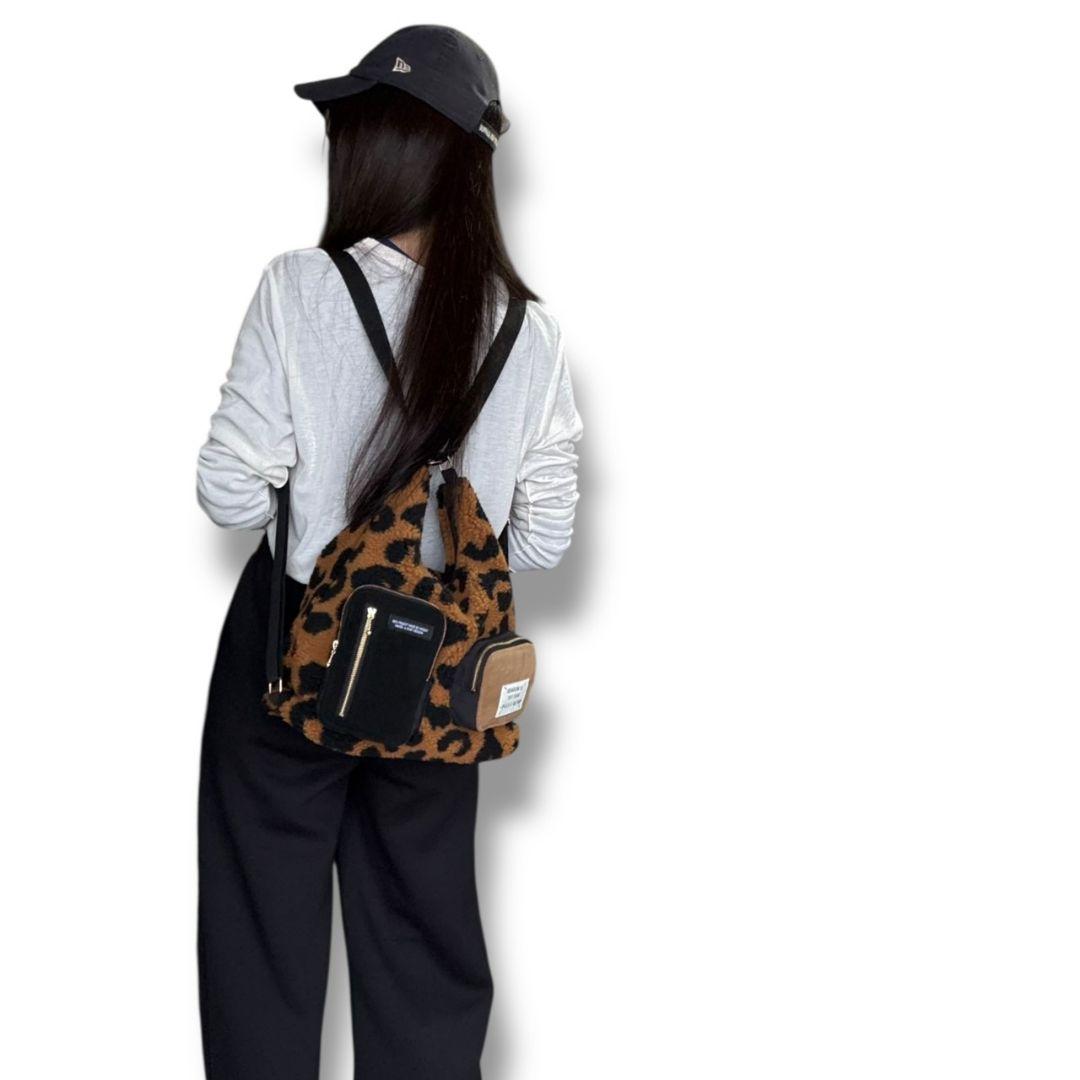 Mサイズ／3way bag／ブラウンレオパボア
