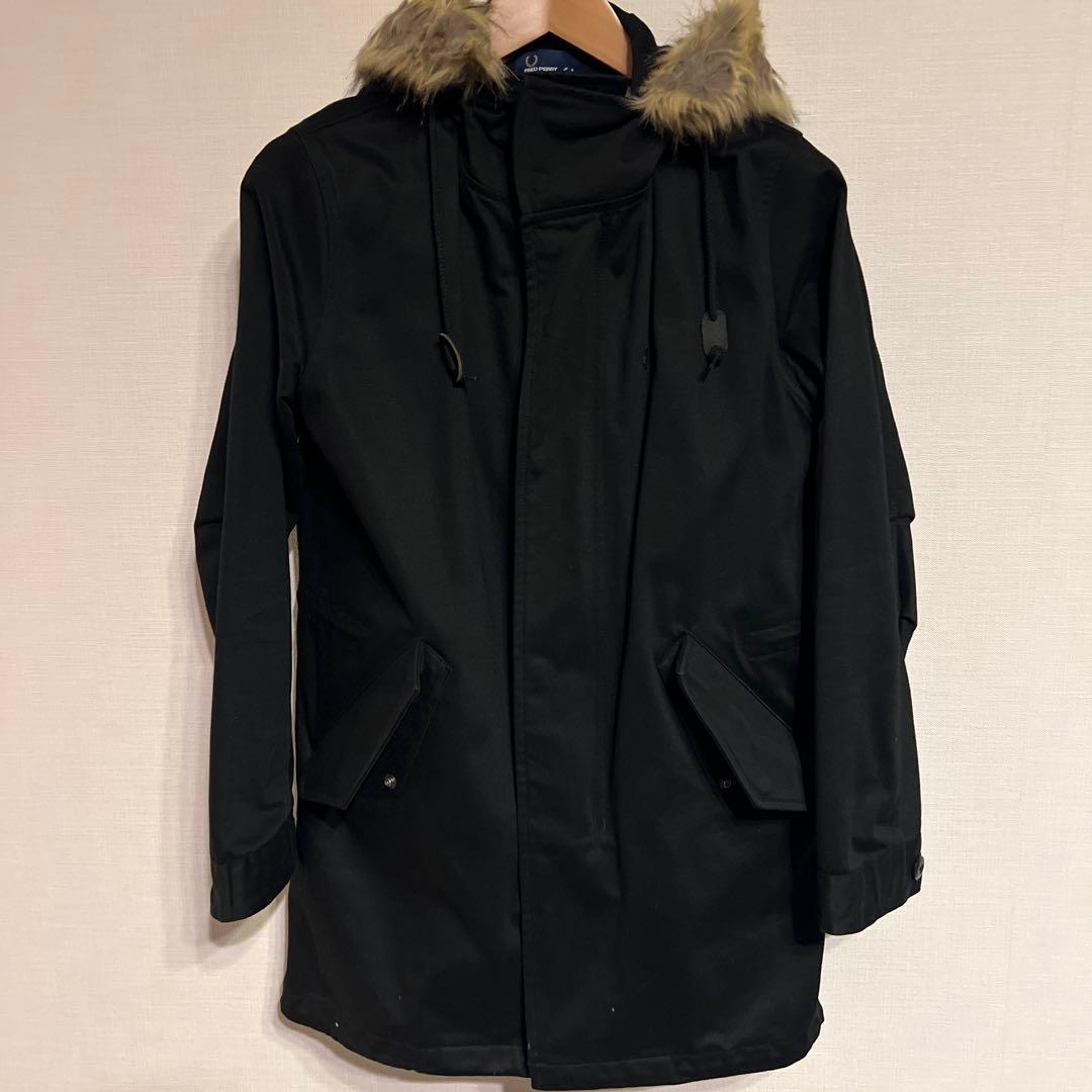 FRED PERRY ブラック モッズコート JP S