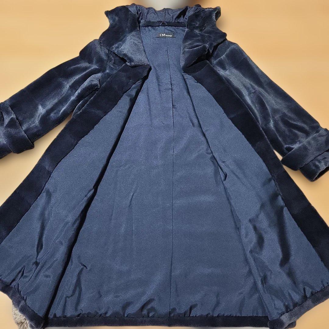 CBF FOURREUR ウィーゼル シルク100% ダッフル コート
