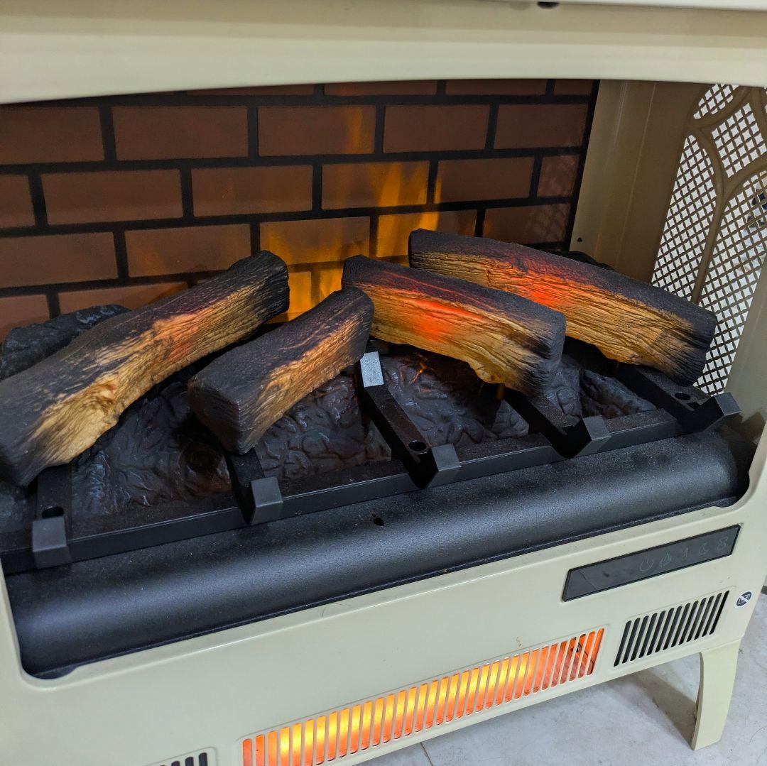 QVCジャパン　電気ヒーター 暖炉風デザイン　ラージ