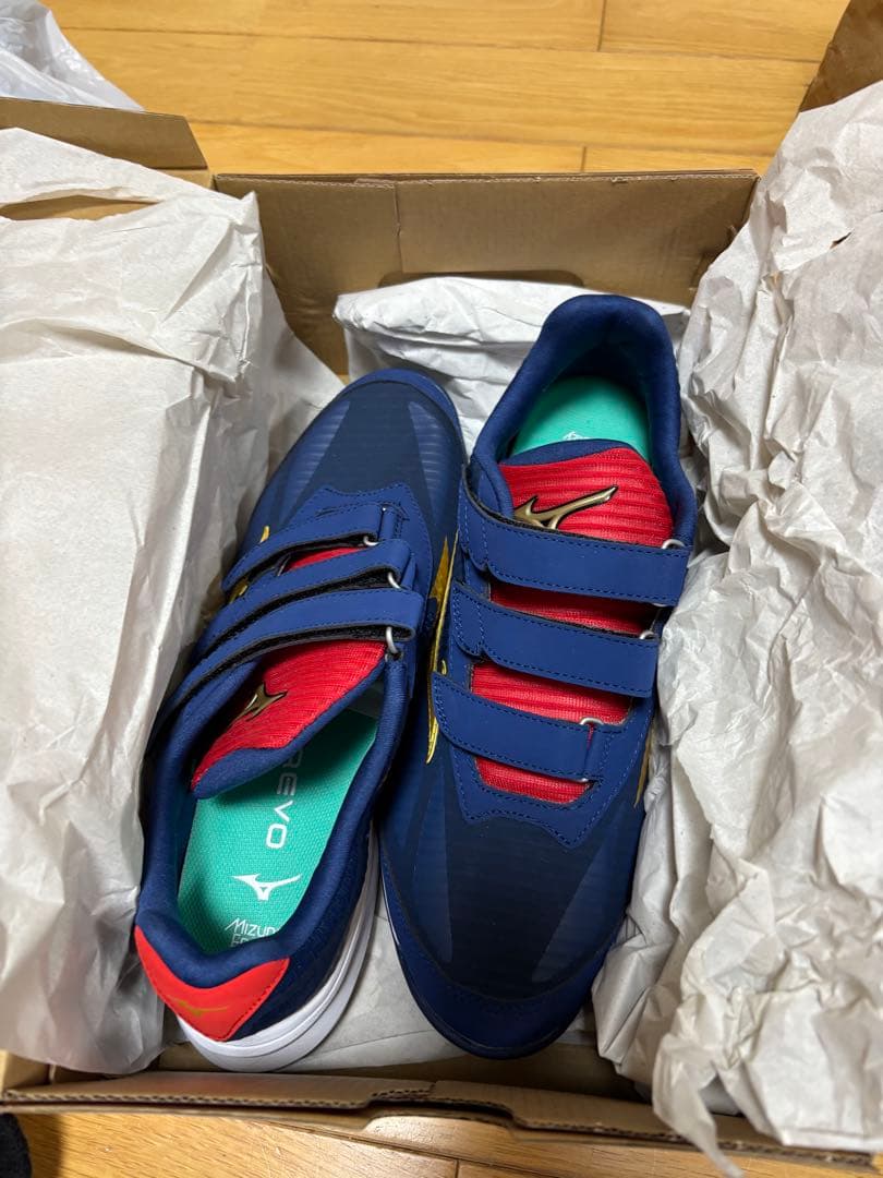て*ん様 Mizuno FUELCELL トレーニングシューズ ネイビー/レッド