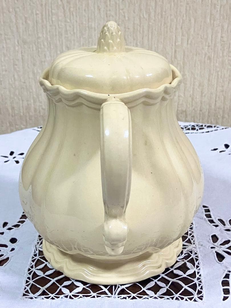 フランスアンティーク　￼サルグミンヌ　カフェポット　花リム