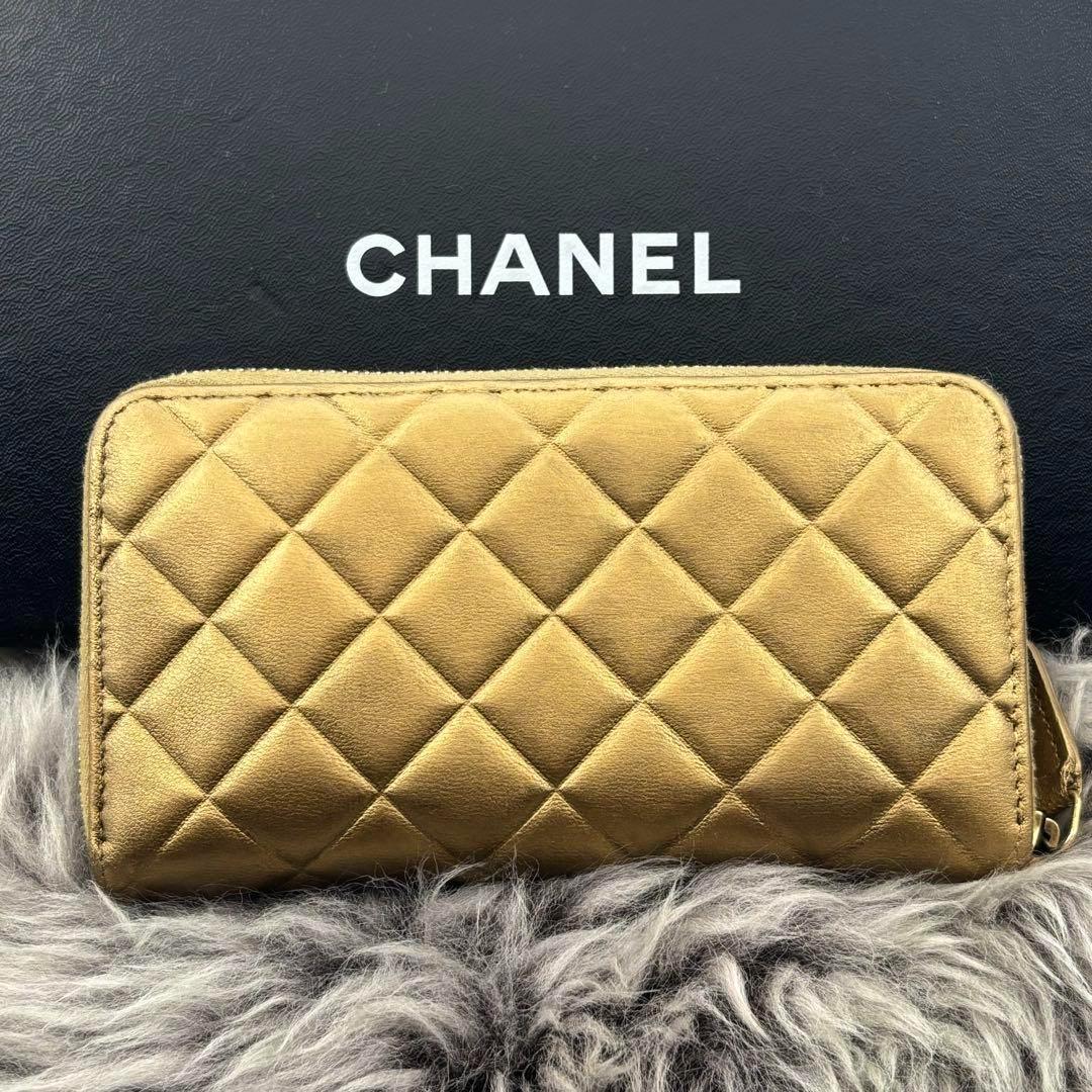 【極美品✨】シャネル 財布 ダイヤモンドココ ジップ ミディアム