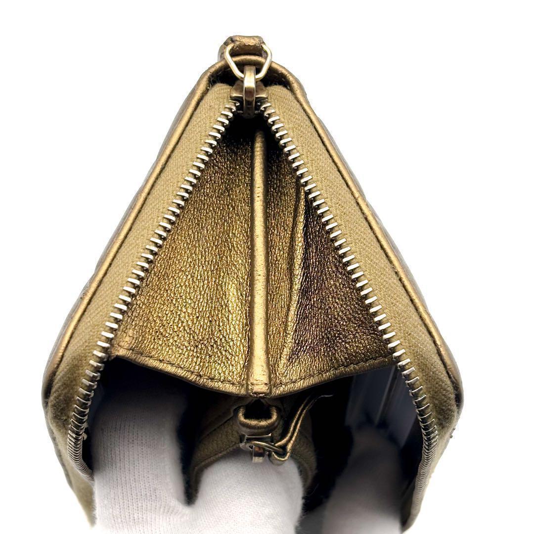 【極美品✨】シャネル 財布 ダイヤモンドココ ジップ ミディアム