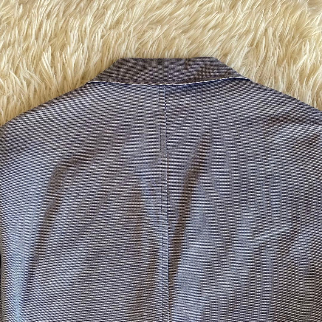 極美品✨ジェイプレス　アンコンジャケット　貝ボタン　水色　M