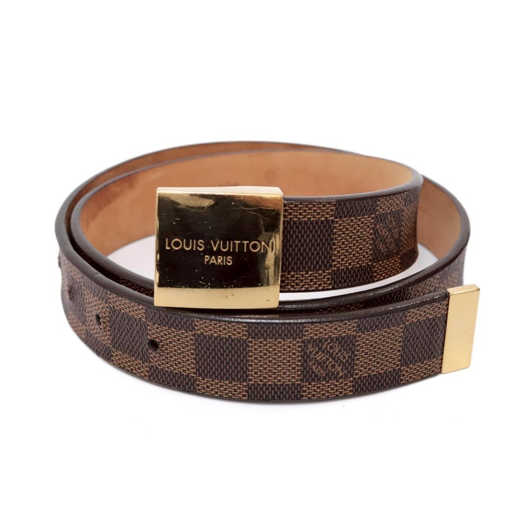 ルイヴィトン ダミエ ベルト 80cm±5 幅3cm 剥離あり 1050