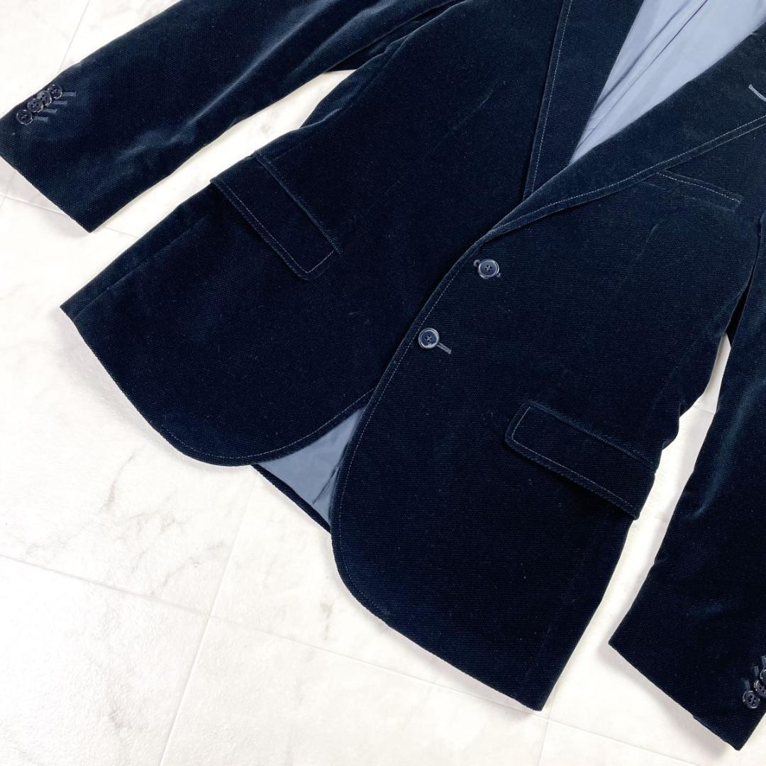 美品 エルメネジルドゼニア テーラードジャケット 総裏 紺 50*KD961