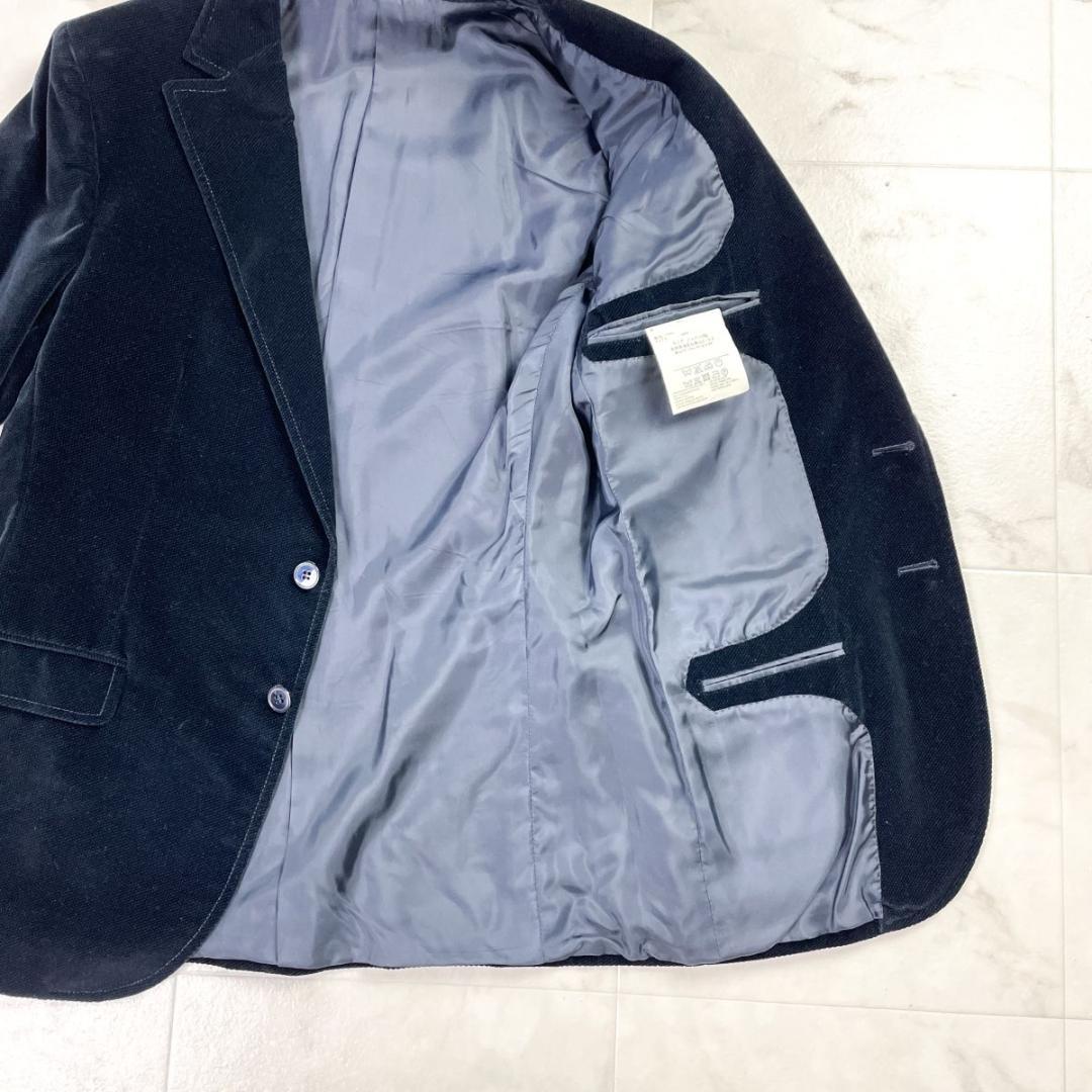 美品 エルメネジルドゼニア テーラードジャケット 総裏 紺 50*KD961