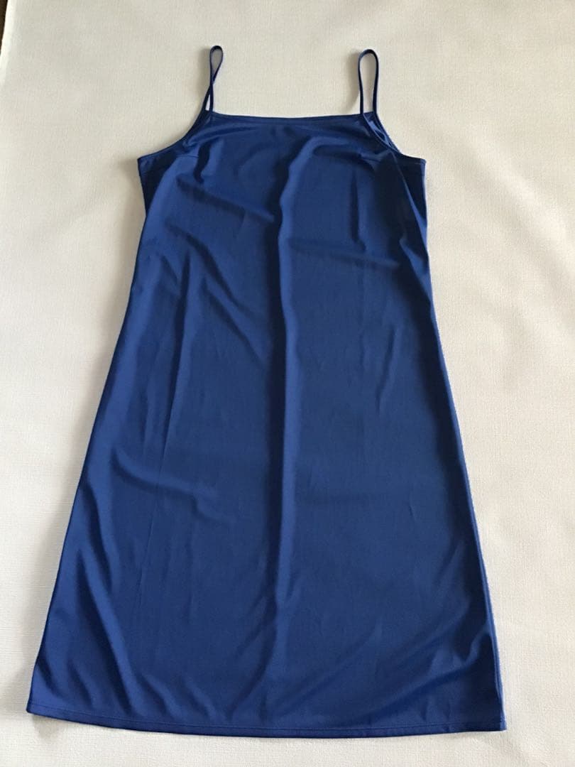 【ANAYI】ロイヤルブルーロングワンピース八分袖(38)