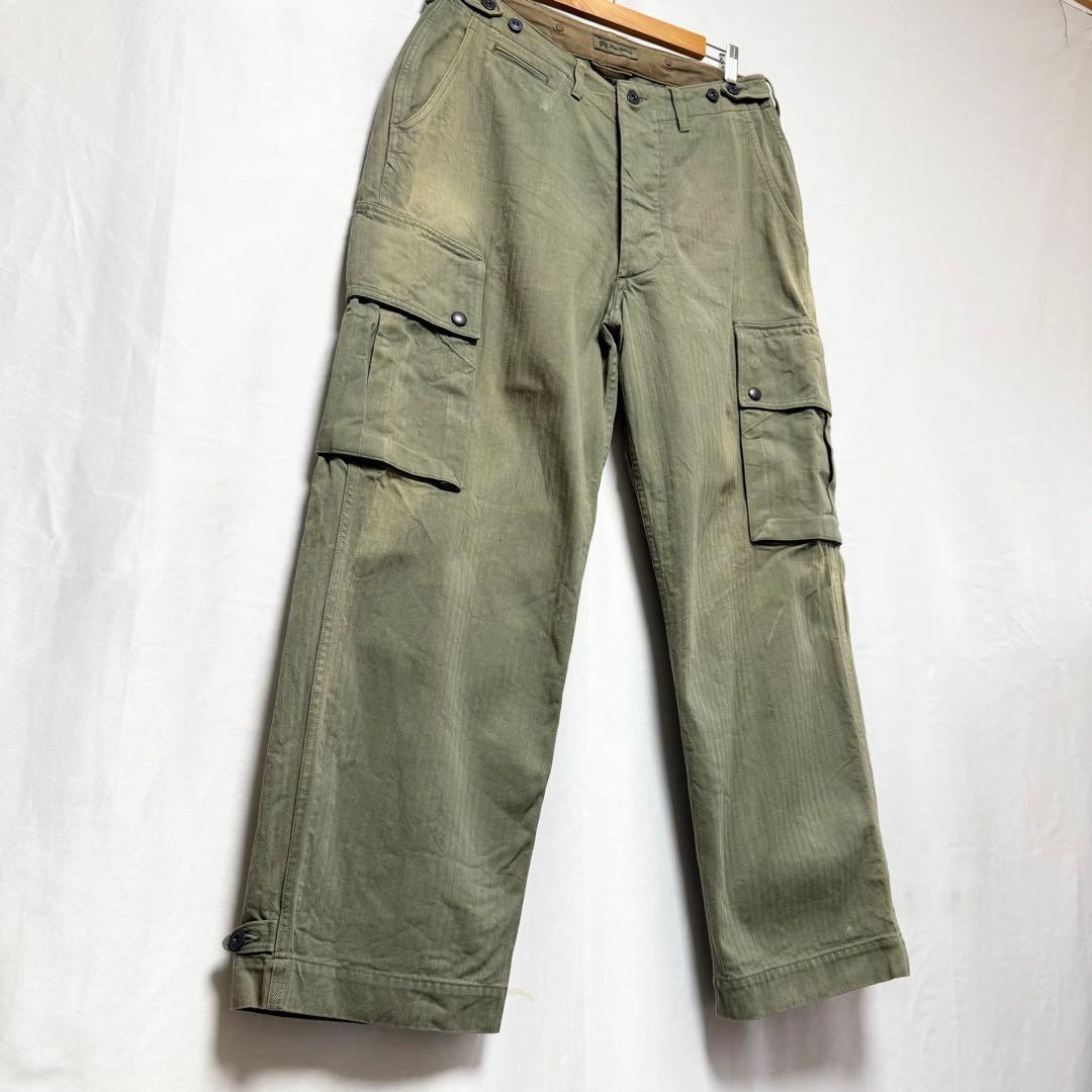サイズ36！NIGELCABOURN ヘリンボーンアーミーカーゴパンツ