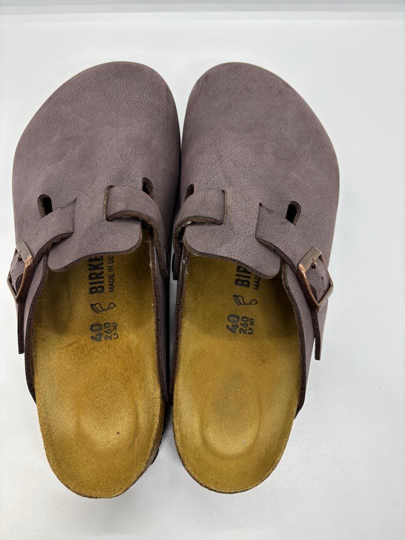ビルケンシュトックサンダル ボストン ブラウン レザー 茶 26cm 40