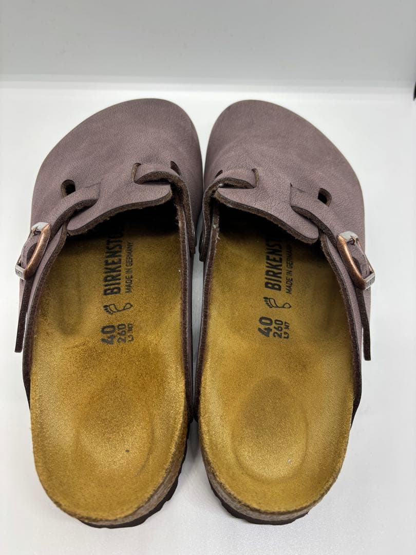 ビルケンシュトックサンダル ボストン ブラウン レザー 茶 26cm 40