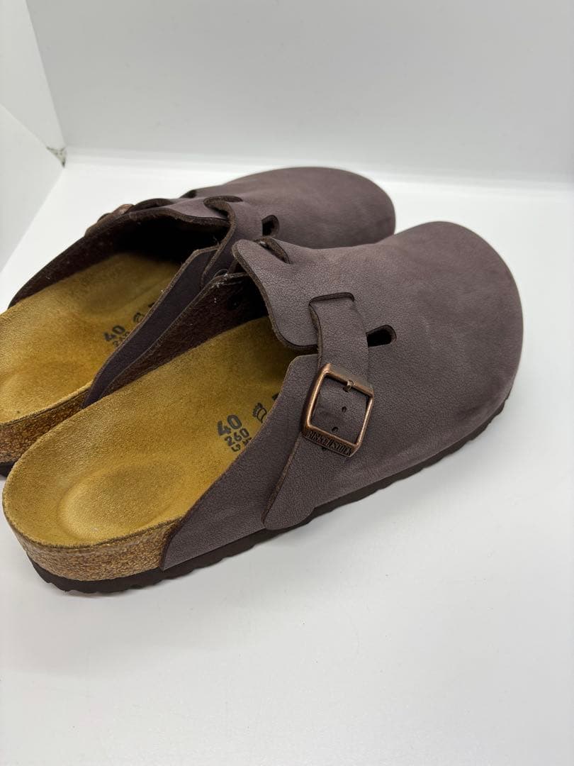 ビルケンシュトックサンダル ボストン ブラウン レザー 茶 26cm 40