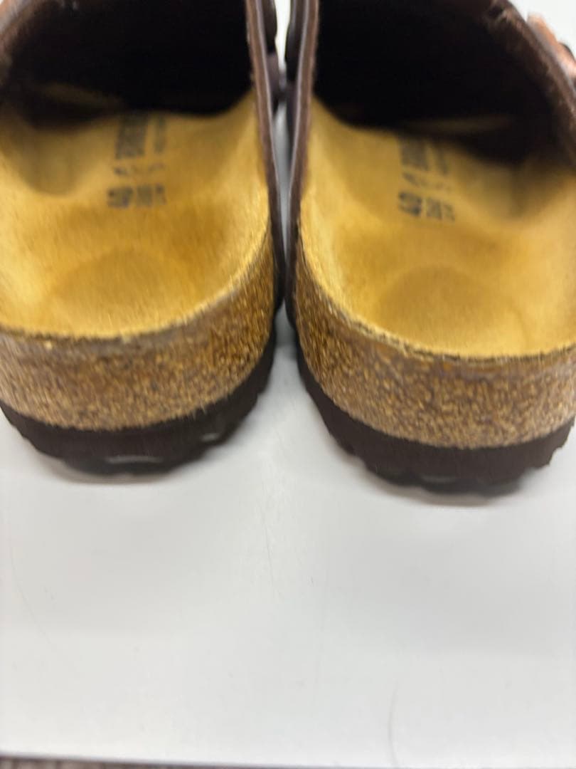 ビルケンシュトックサンダル ボストン ブラウン レザー 茶 26cm 40