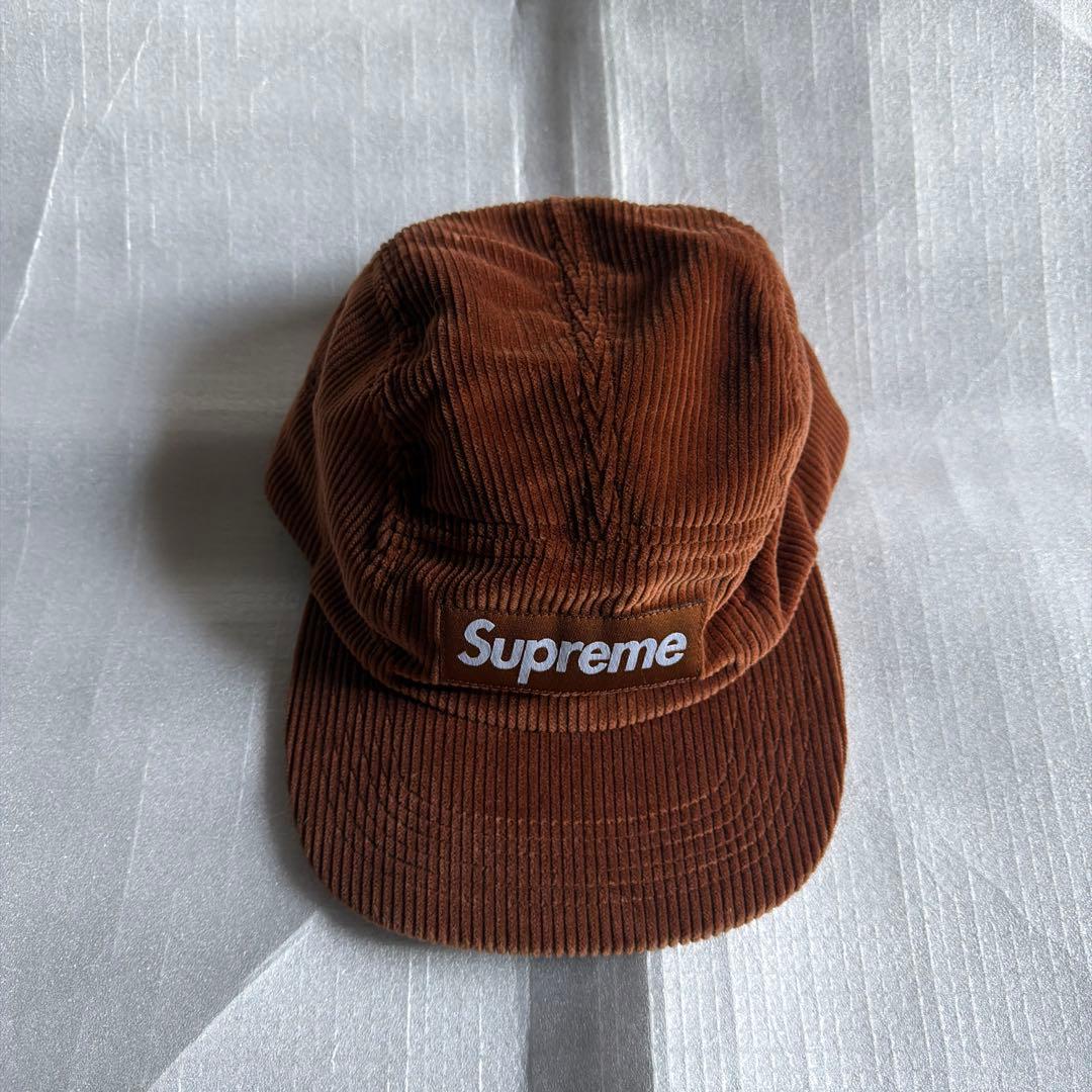 Supreme コーデュロイキャップ 茶色