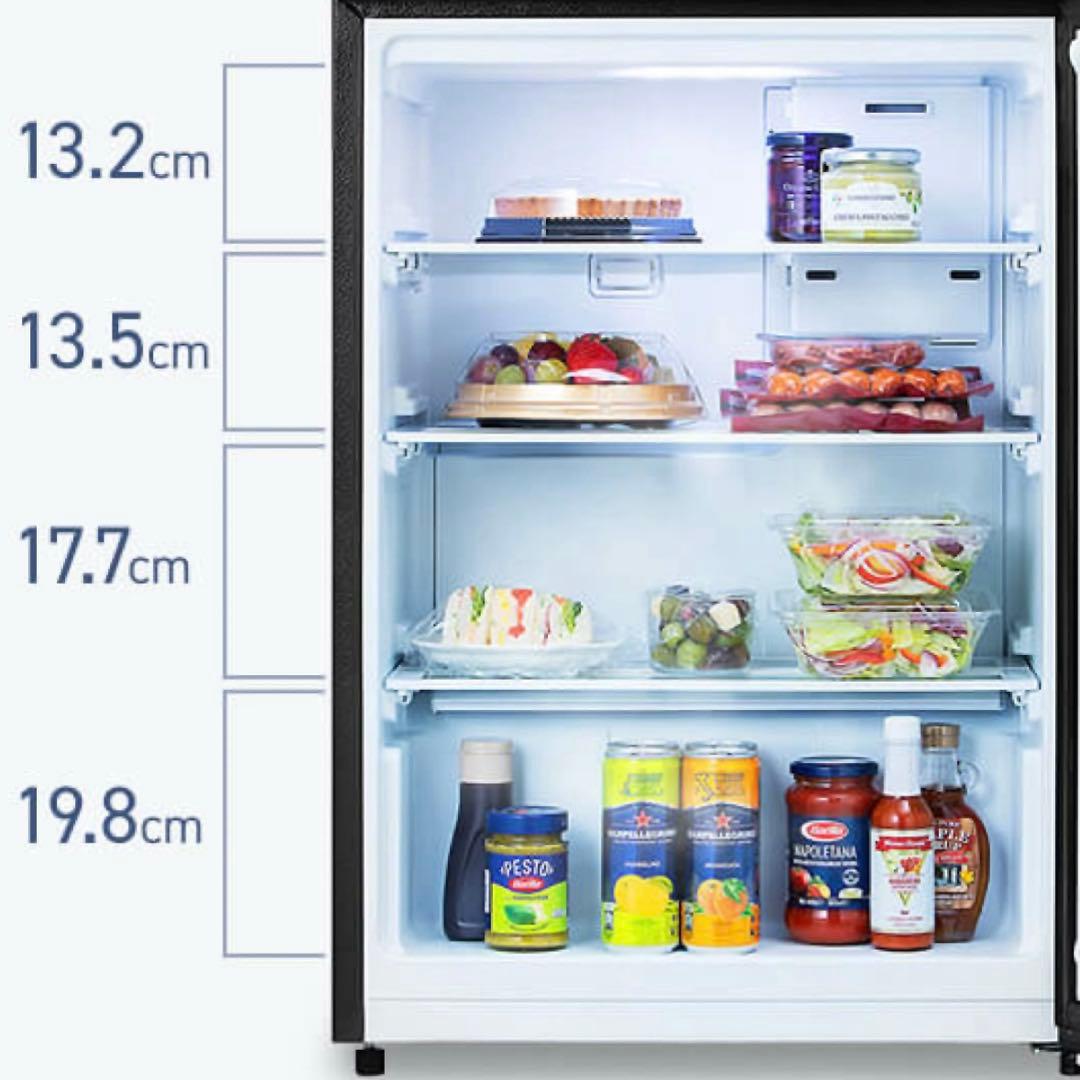 IRIS OHYAMA 冷蔵庫 IRSN-7A-B ブラック 66L