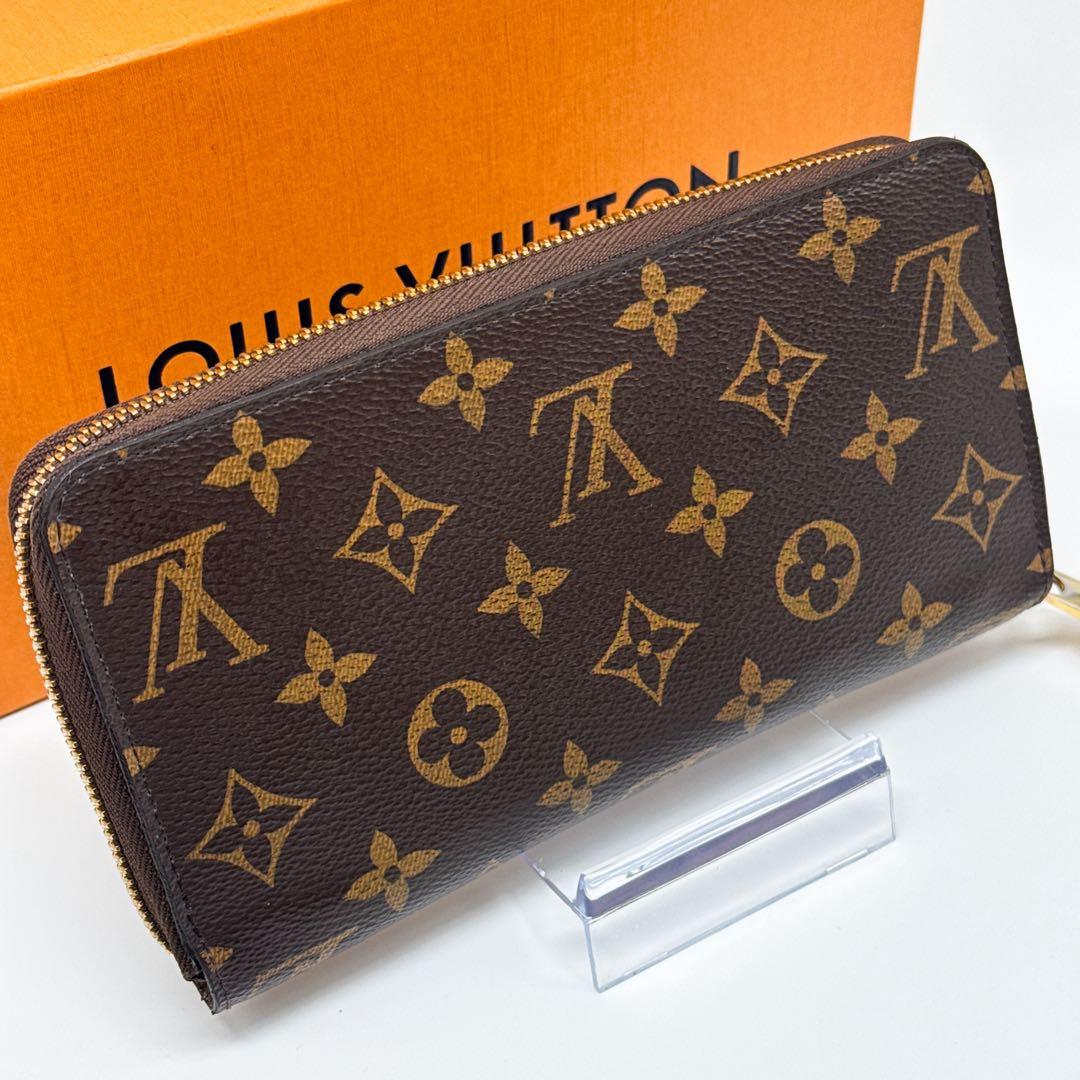 ルイヴィトン モノグラム ジッピーウォレット ピンク 財布 ファスナー ローズ