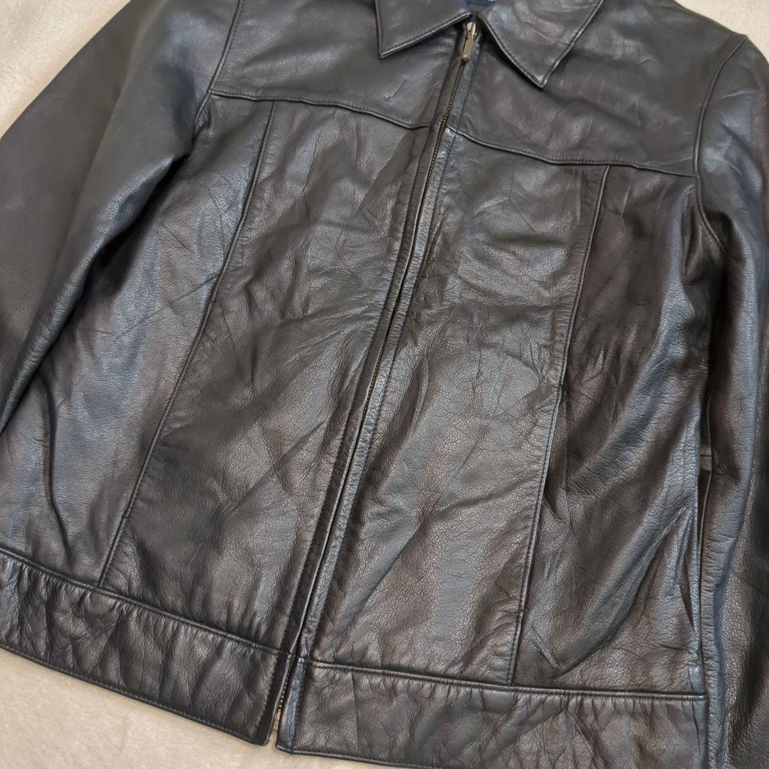 美品 オールドギャップ 牛革 レザージャケット ブラック ライダース