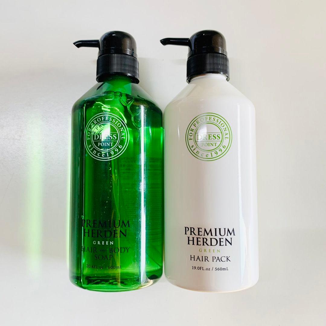 プレミアムハーデン グリーン シャンプー ヘアパック ポンプタイプ
