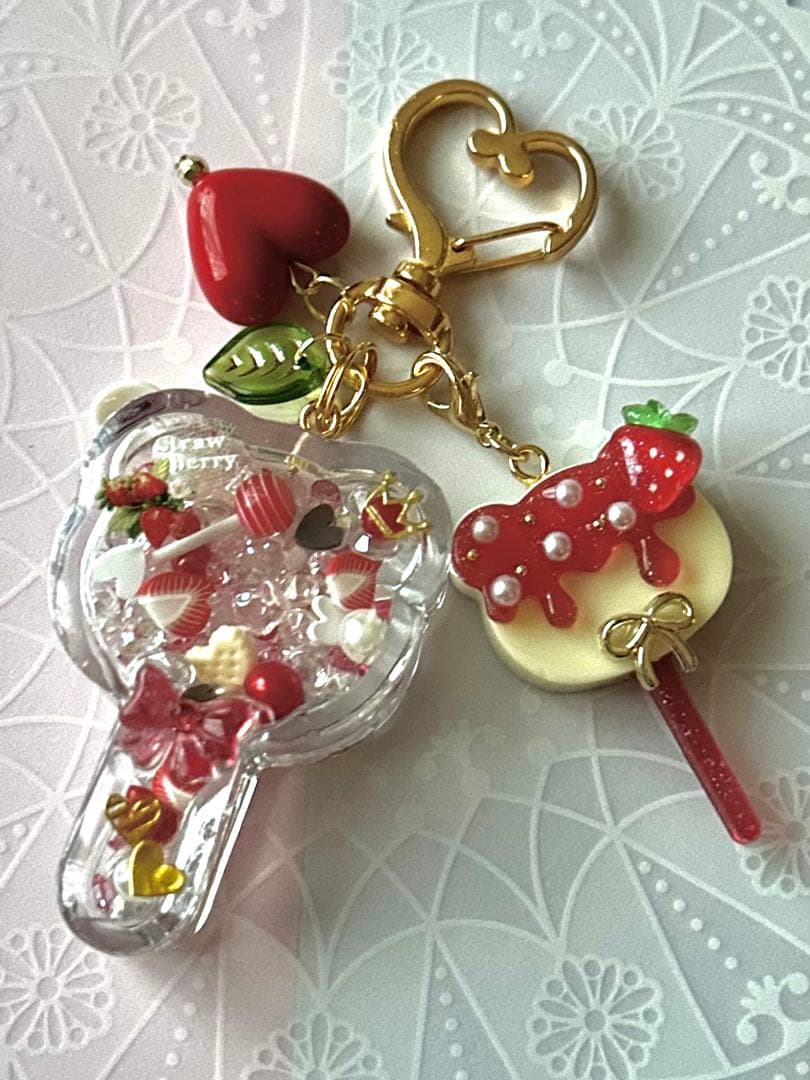 シャカシャカキーホルダー＊くまロリポップ2点オーダー4点＊シェイカー