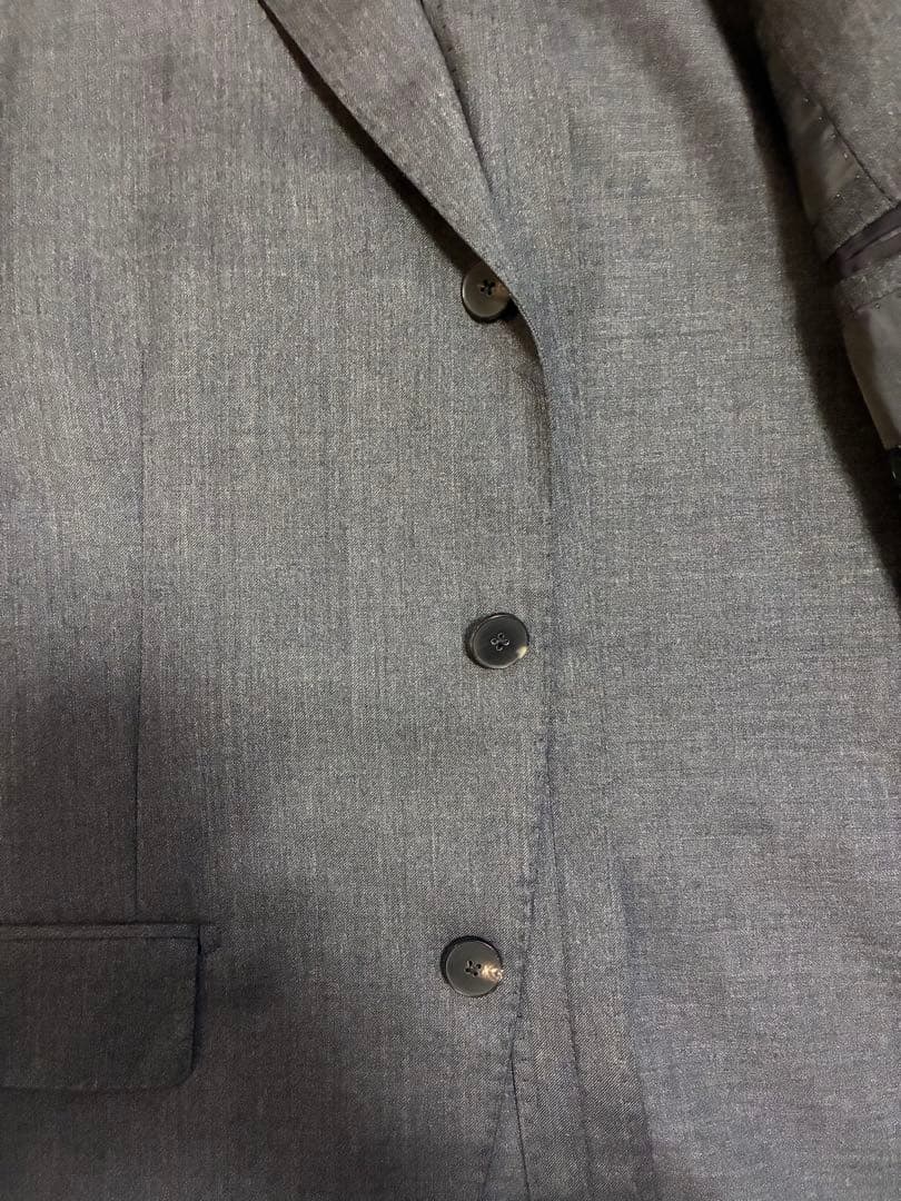 【カノニコ・ハンドメイド・160-8】チャコールグレー スーツ