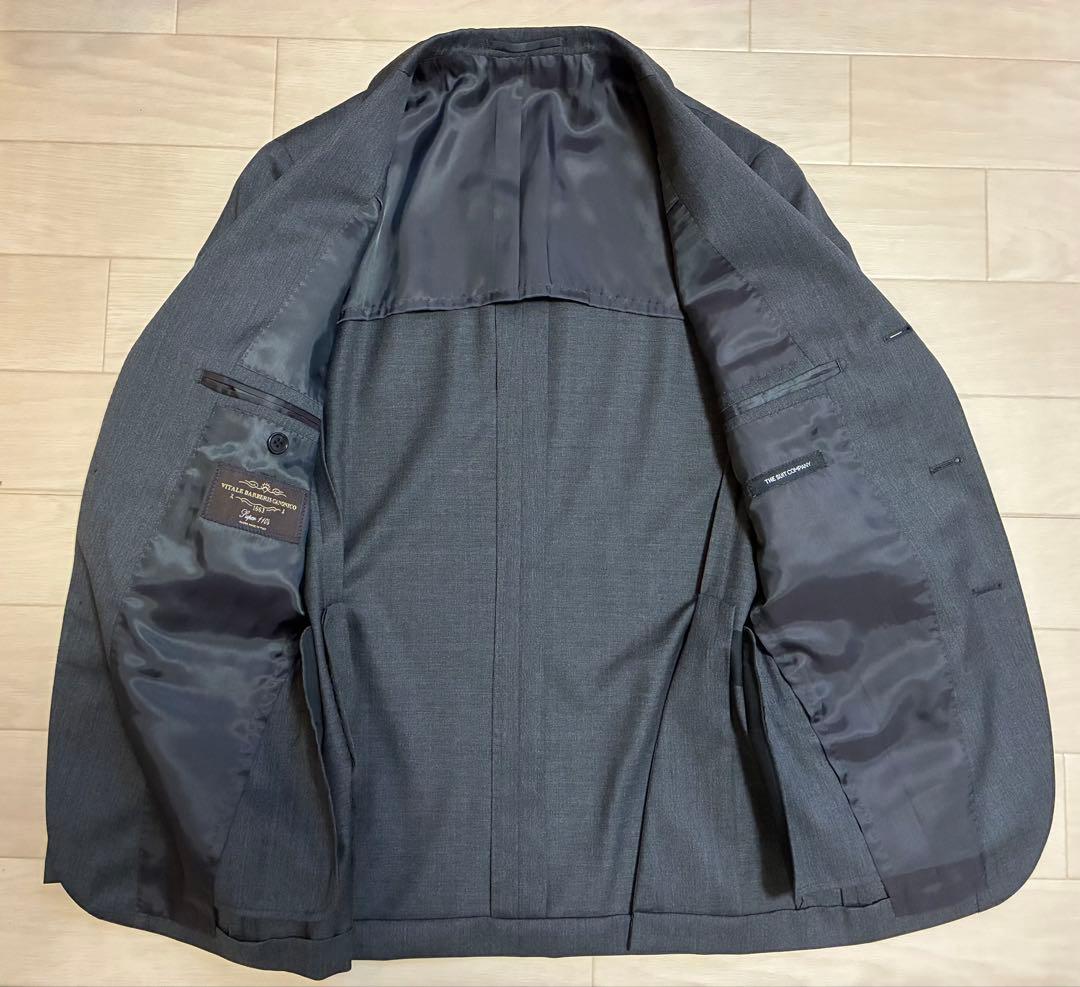 【カノニコ・ハンドメイド・160-8】チャコールグレー スーツ