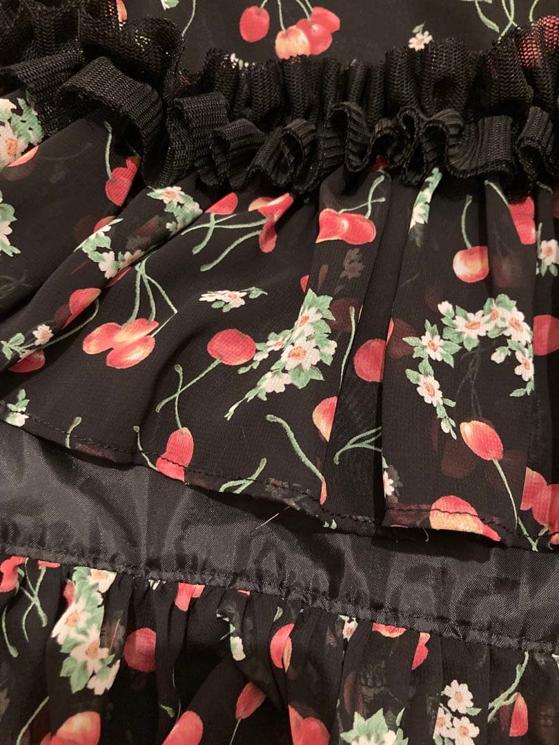 na+h ベビードール チェリー柄 ホルターネック エヌエープラスエイチ