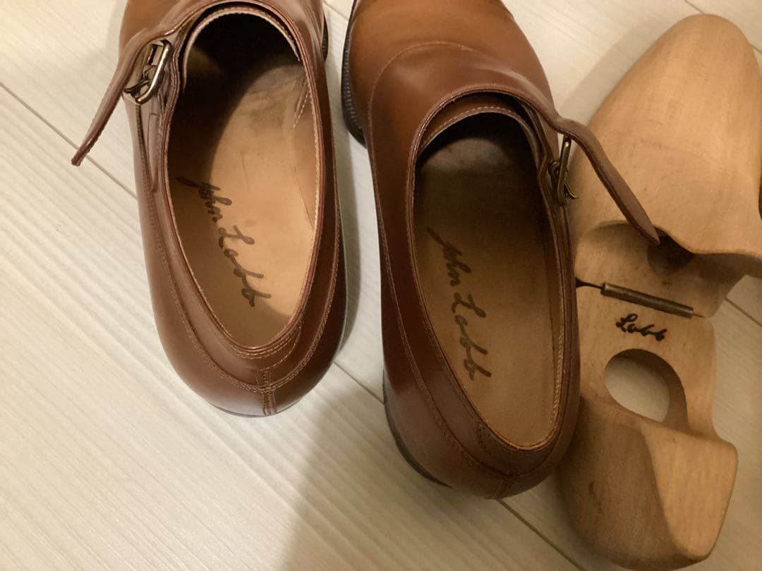 極美品John Lobbパリ　ビスポーク　モンクストラップ