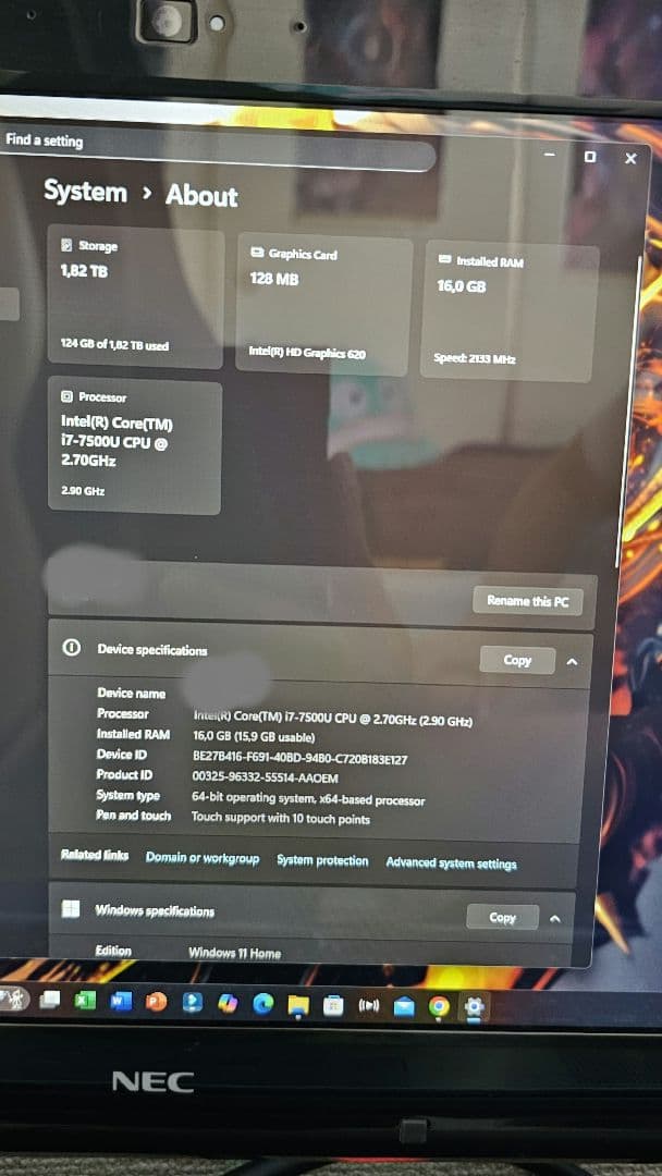 (美品)NEC LaVie NS750 メモリー16GB SSD+HDD 2TB