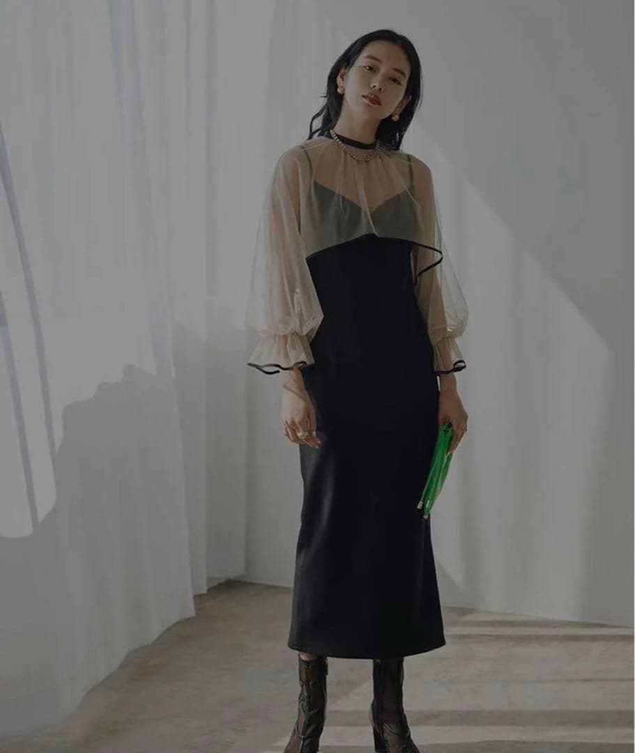 【新品】AMERI MANY WAY AIRY VEIL DRESS