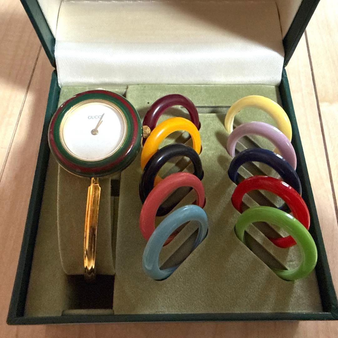 【電池交換済】グッチ　時計チェンジベルト