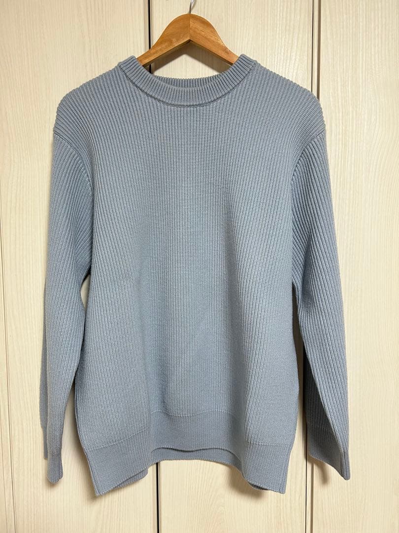 エクストラファインウール リブニット SAX