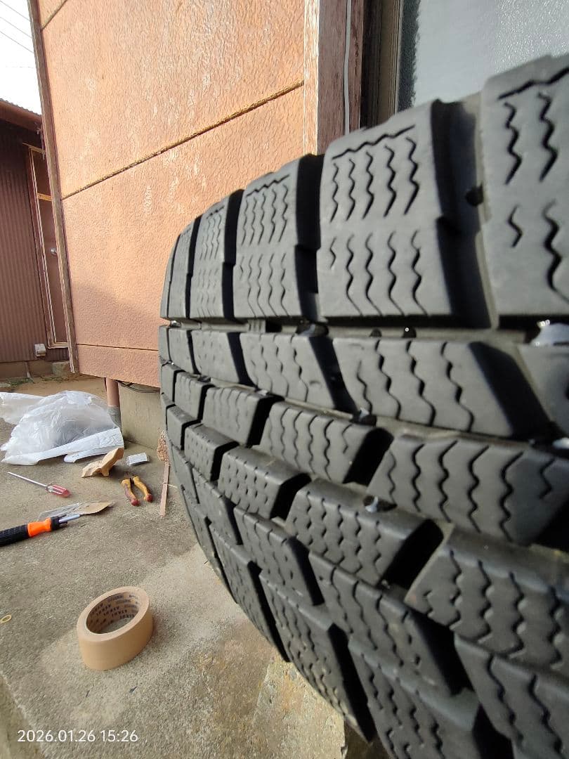 スタッドレスタイヤ&ホイールセット　165-65-14　ソリオ　直接引取希望