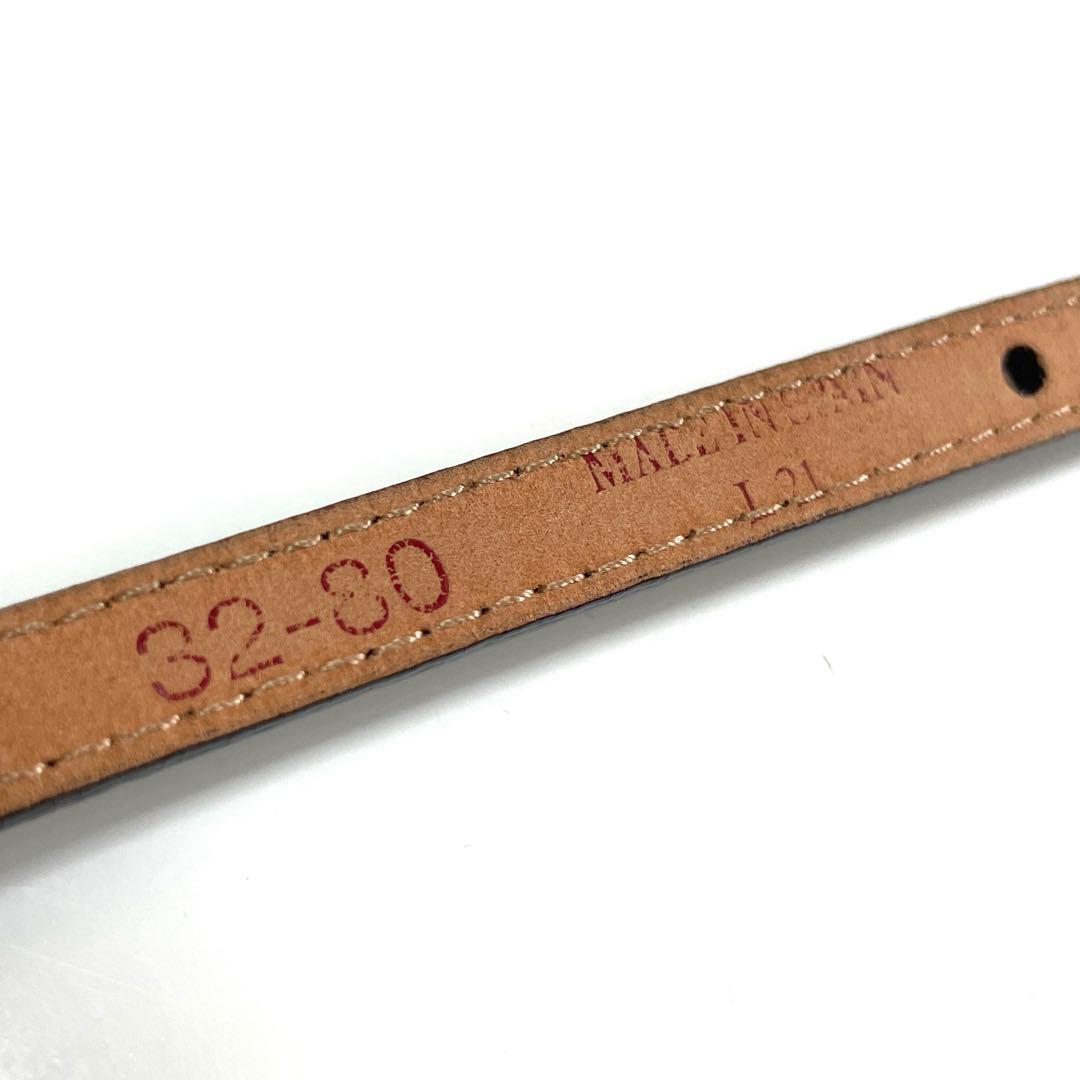 美品❗️LOEWE ロエベ アナグラム スリムベルト ブラック レザー 細ベルト