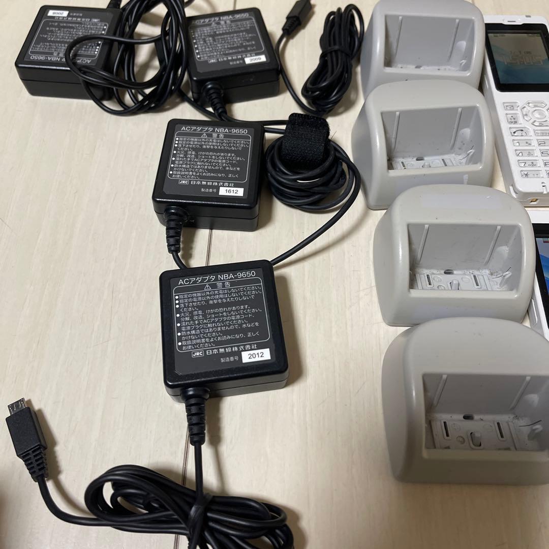 動作品⭐️美品⭐️PHS本体⭐️FUJITSU WX01J 本体8台　充電器セット4台
