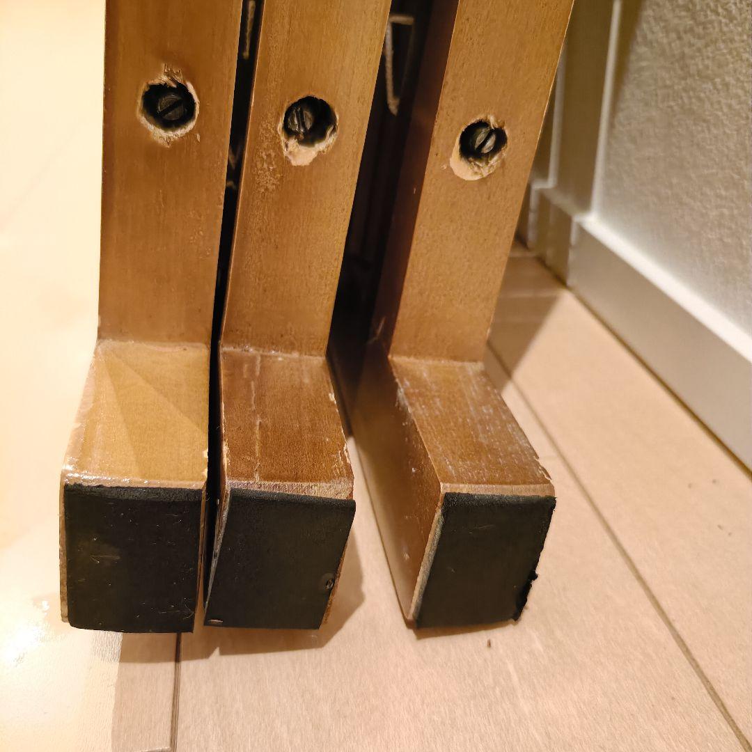 北欧レトロ 木製フレーム 3連 ブラインドパーティション パーテーション 衝立