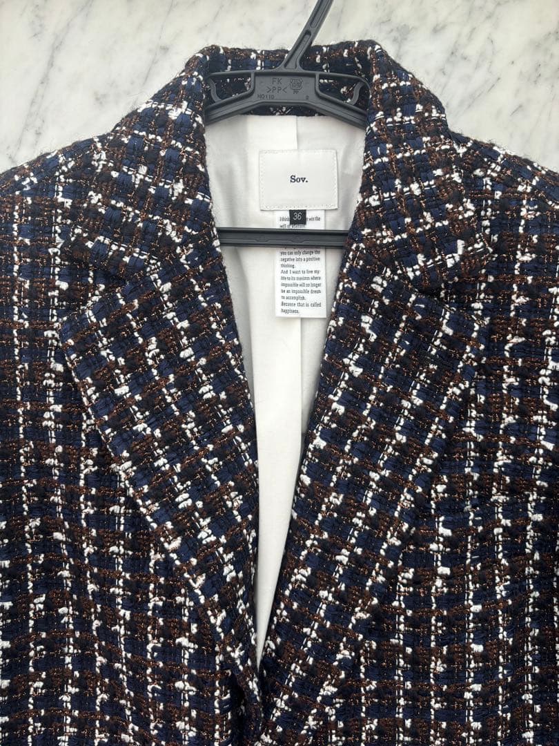 Sov. ダブルスタンダードクロージングツイードジャケット
