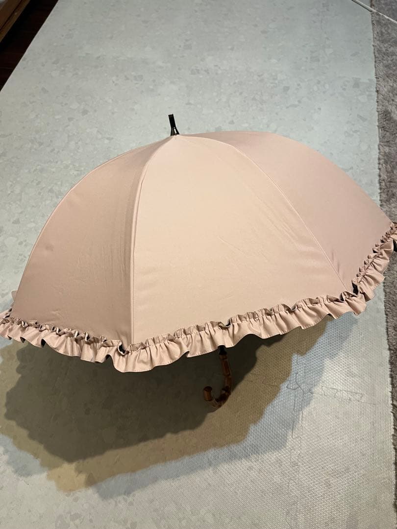 芦屋ロサブラン　日傘　100%完全遮光　晴雨兼用遮熱　長傘　ピンク