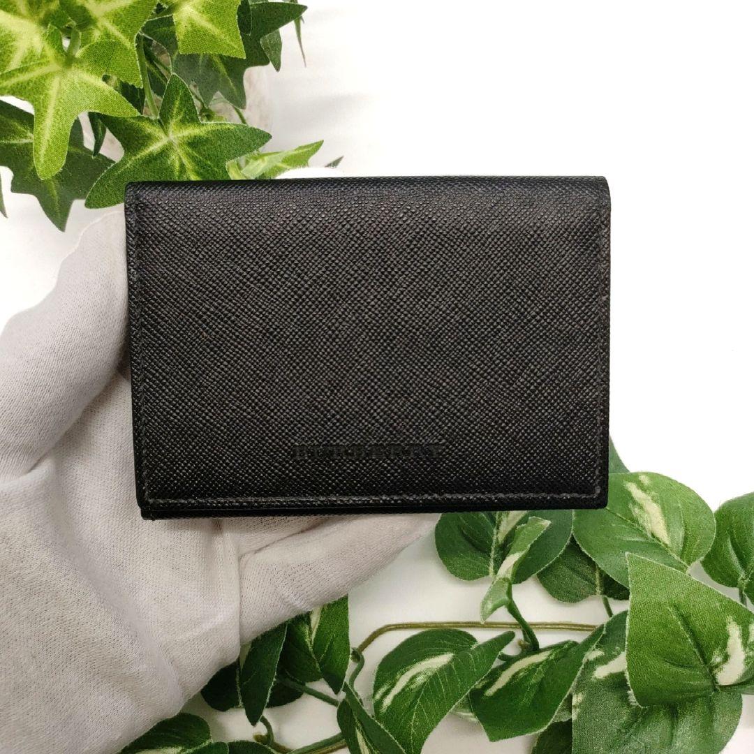 バーバリー　名刺入れ　ビジネスカードホルダー　ブラック　ノバチェック