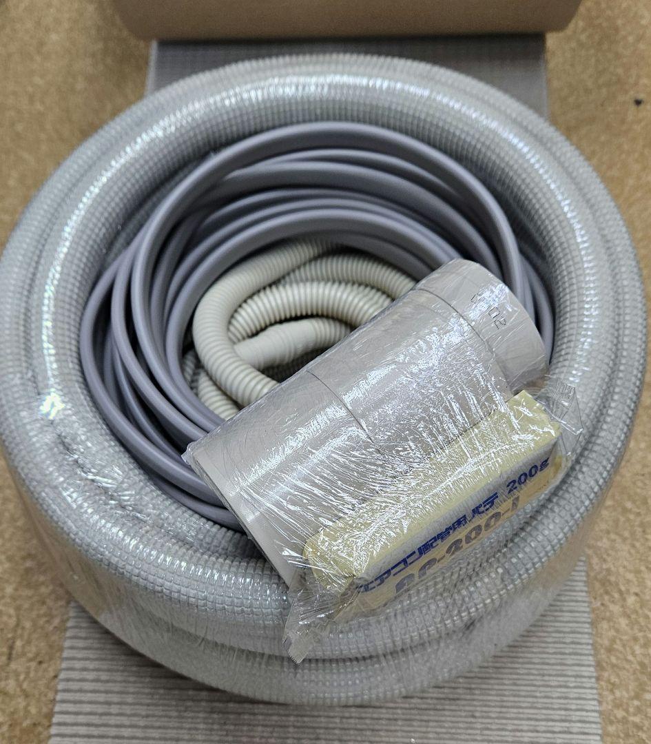 6m◆エアコン配管セット◆2分3分フレア加工済◆VVF、非粘着テープ2個他◆新品