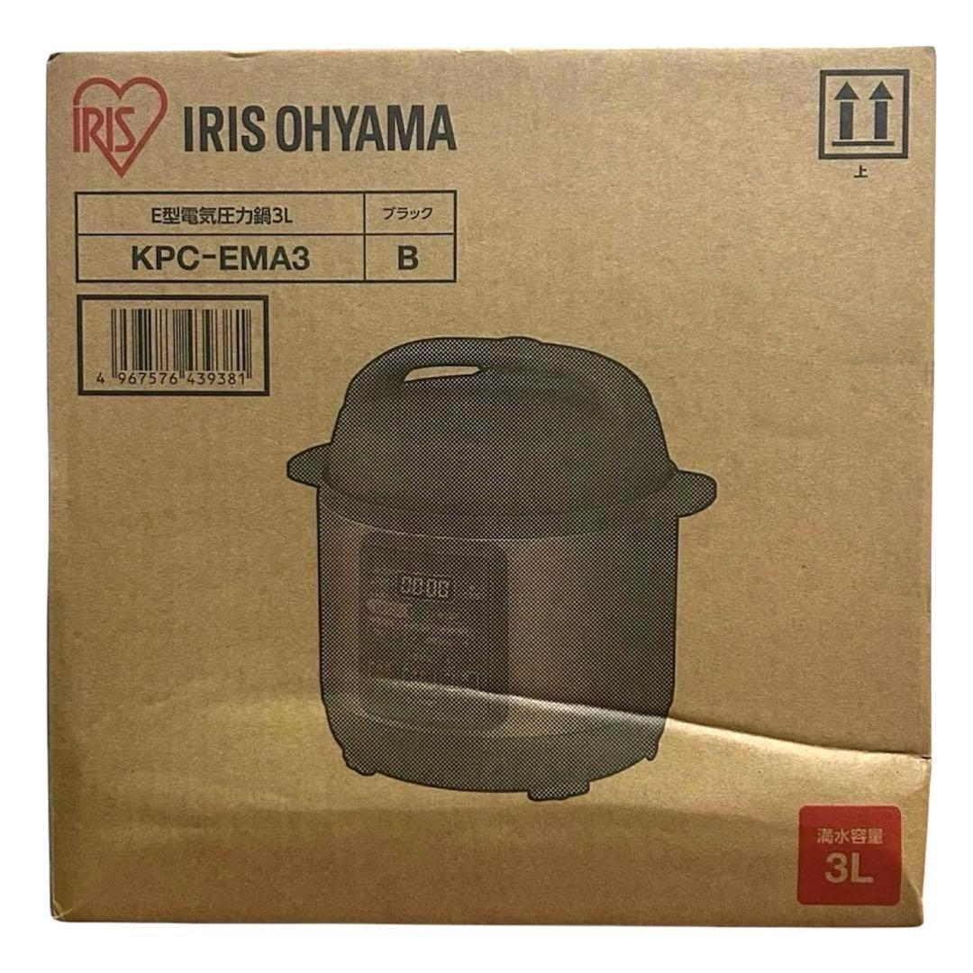 アイリスオーヤマ 圧力鍋　IRIS KPC-EMA3-B 電気圧力鍋 ブラック