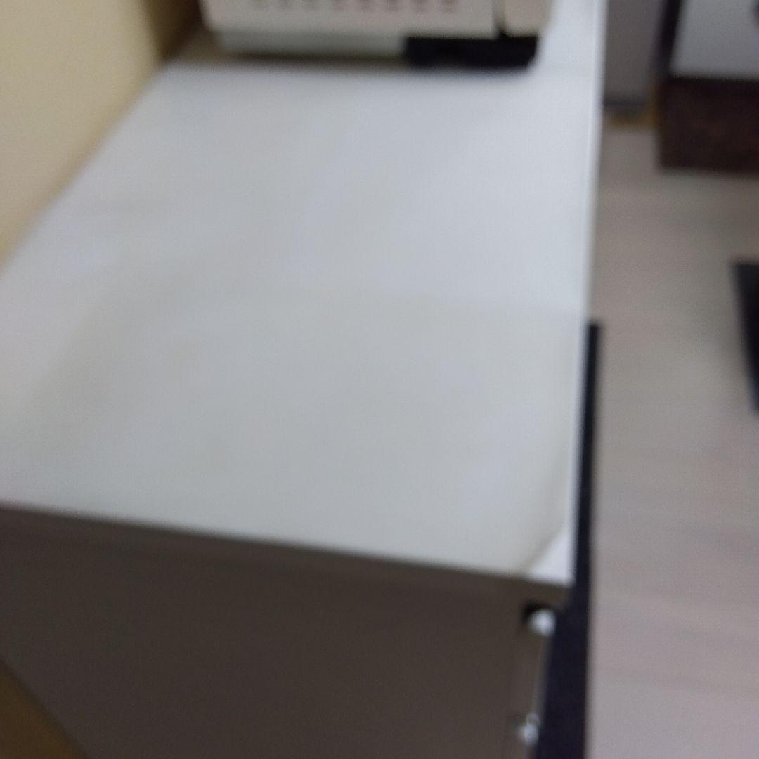 ホワイト キッチンカウンター 引き出し4つ