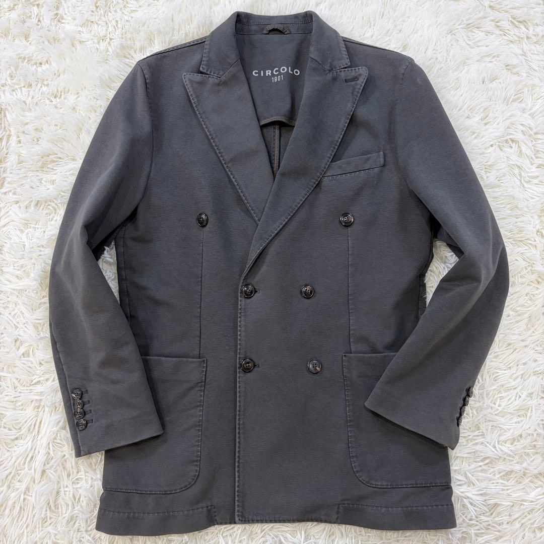 CIRCOLO1901 スウェット生地 パイピング テーラードジャケット48 L