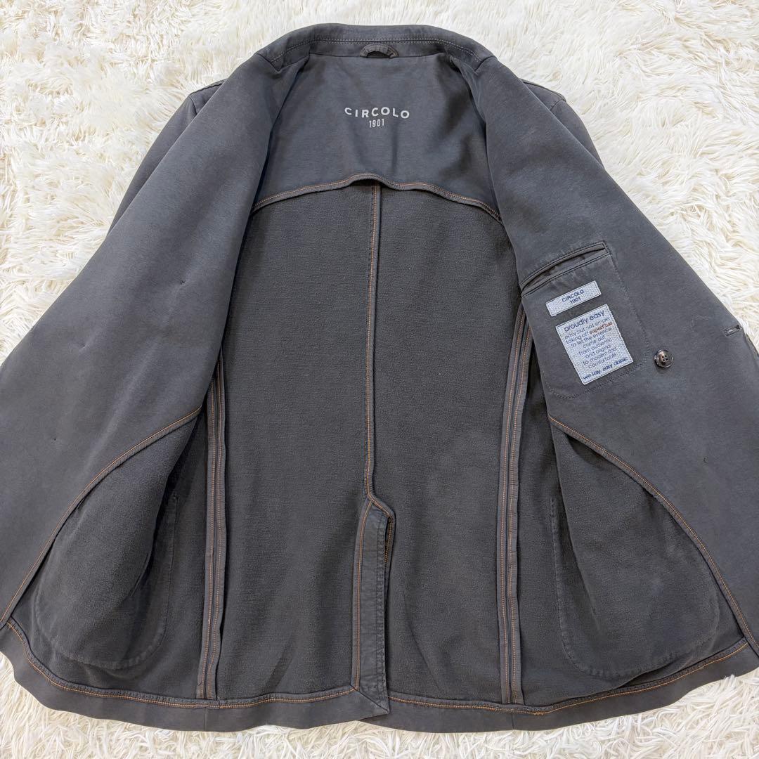 CIRCOLO1901 スウェット生地 パイピング テーラードジャケット48 L